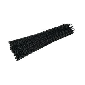 Creativity Street Black Chenille Stems 12 Inch x 4mm Pipe Cleaners 20 Count